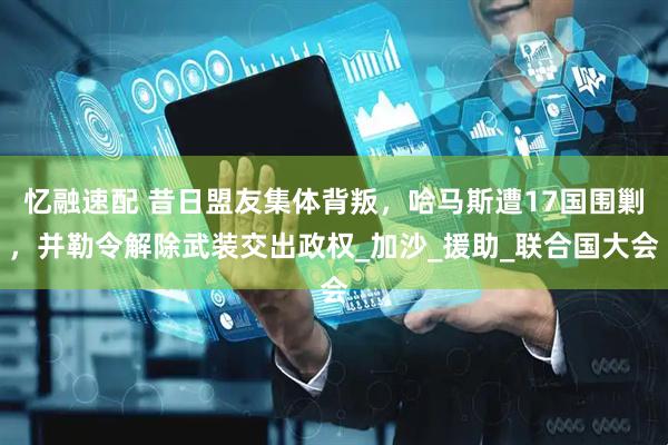 忆融速配 昔日盟友集体背叛，哈马斯遭17国围剿，并勒令解除武装交出政权_加沙_援助_联合国大会