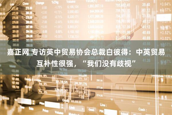 嘉正网 专访英中贸易协会总裁白彼得：中英贸易互补性很强，“我们没有歧视”